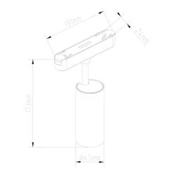 QAZQA Schlafzimmerlampen|Küchenlampen*Moderner schwarzer Strahler für 1-phasiges Schienensystem 9W 3000K - Magnetic Gert