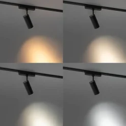 QAZQA Schlafzimmerlampen|Küchenlampen*Moderner schwarzer Strahler für 1-phasiges Schienensystem 9W 3000K - Magnetic Gert