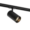 QAZQA Deckenstrahler|Aufbaustrahler*Moderner schwarzer Strahler für 1-phasiges Schienensystem 70mm - Iconic Jeana Luxe