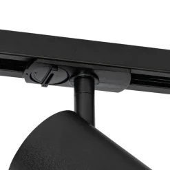 QAZQA Deckenstrahler|Aufbaustrahler*Moderner schwarzer Strahler für 1-phasiges Schienensystem 70mm - Iconic Jeana Luxe