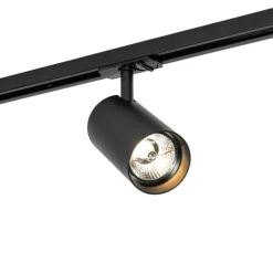 QAZQA Deckenstrahler|Aufbaustrahler*Moderner schwarzer Strahler für 1-phasiges Schienensystem 70mm - Iconic Jeana Luxe