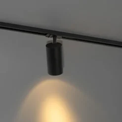 QAZQA Deckenstrahler|Aufbaustrahler*Moderner schwarzer Strahler für 1-phasiges Schienensystem 70mm - Iconic Jeana Luxe