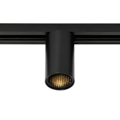 QAZQA Deckenstrahler|Aufbaustrahler*Moderner schwarzer Strahler für 1-phasiges Schienensystem GU10 50 mm - Iconic Ruby Honey