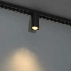 QAZQA Deckenstrahler|Aufbaustrahler*Moderner schwarzer Strahler für 1-phasiges Schienensystem GU10 50 mm - Iconic Ruby Honey