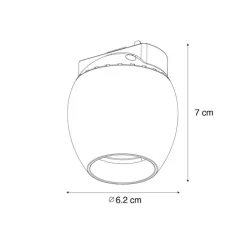 QAZQA Led-Strahler|Deckenstrahler*Moderner schwarzer Strahler für 1-phasiges Schienensystem 6W 3000K - Magnetic Zagaye
