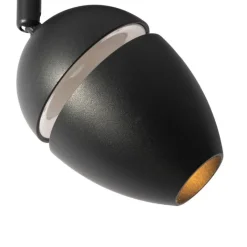 QAZQA Led-Strahler|Deckenstrahler*Moderner schwarzer Strahler für 1-phasiges Schienensystem inkl. LED - Magnetic Eggy