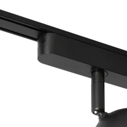 QAZQA Led-Strahler|Deckenstrahler*Moderner schwarzer Strahler für 1-phasiges Schienensystem inkl. LED - Magnetic Eggy