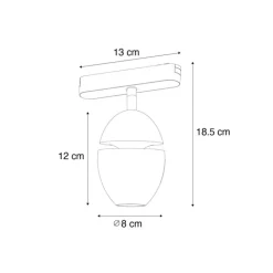 QAZQA Led-Strahler|Deckenstrahler*Moderner schwarzer Strahler für 1-phasiges Schienensystem inkl. LED - Magnetic Eggy