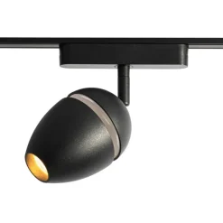 QAZQA Led-Strahler|Deckenstrahler*Moderner schwarzer Strahler für 1-phasiges Schienensystem inkl. LED - Magnetic Eggy