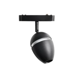 QAZQA Led-Strahler|Deckenstrahler*Moderner schwarzer Strahler für 1-phasiges Schienensystem inkl. LED - Magnetic Eggy