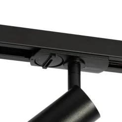 QAZQA Schlafzimmerlampen|Küchenlampen*Moderner schwarzer Strahler für 1-phasiges 35 mm Schienensystem - Iconic Jeana Luxe
