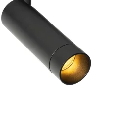 QAZQA Schlafzimmerlampen|Küchenlampen*Moderner schwarzer Strahler für 1-phasiges 35 mm Schienensystem - Iconic Jeana Luxe