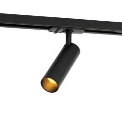 QAZQA Schlafzimmerlampen|Küchenlampen*Moderner schwarzer Strahler für 1-phasiges 35 mm Schienensystem - Iconic Jeana Luxe