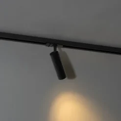 QAZQA Schlafzimmerlampen|Küchenlampen*Moderner schwarzer Strahler für 1-phasiges 35 mm Schienensystem - Iconic Jeana Luxe