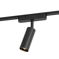 QAZQA Led-Strahler|Deckenstrahler*Moderner schwarzer Strahler für 1-phasiges Schienensystem 4,5 W 3000 K - Magnetic Samson