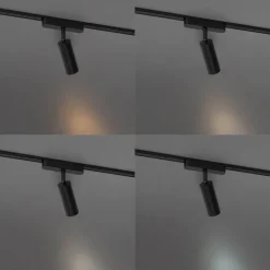 QAZQA Led-Strahler|Deckenstrahler*Moderner schwarzer Strahler für 1-phasiges Schienensystem 4,5 W 3000 K - Magnetic Samson