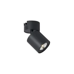 QAZQA Deckenstrahler|Aufbaustrahler*Moderner schwarzer Strahler für 1-Phasen-Schienensystem GU10 70mm - Iconic Roto