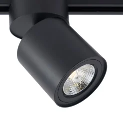 QAZQA Deckenstrahler|Aufbaustrahler*Moderner schwarzer Strahler für 1-Phasen-Schienensystem GU10 70mm - Iconic Roto
