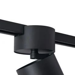 QAZQA Deckenstrahler|Aufbaustrahler*Moderner schwarzer Strahler für 1-Phasen-Schienensystem GU10 70mm - Iconic Roto