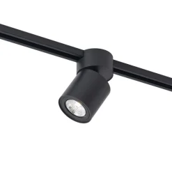 QAZQA Deckenstrahler|Aufbaustrahler*Moderner schwarzer Strahler für 1-Phasen-Schienensystem GU10 70mm - Iconic Roto