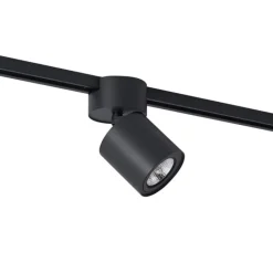 QAZQA Deckenstrahler|Aufbaustrahler*Moderner schwarzer Strahler für 1-Phasen-Schienensystem GU10 70mm - Iconic Roto