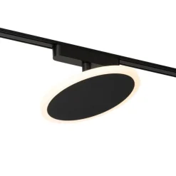 QAZQA Schlafzimmerlampen|Küchenlampen*Moderner schwarzer Strahler für 1-phasiges Schienensystem inkl. LED - Magnetic Puk