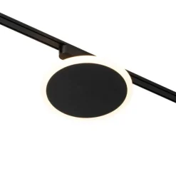 QAZQA Schlafzimmerlampen|Küchenlampen*Moderner schwarzer Strahler für 1-phasiges Schienensystem inkl. LED - Magnetic Puk