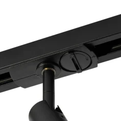 QAZQA Deckenstrahler|Aufbaustrahler*Moderner schwarzer Strahler für 1-phasiges Schienensystem - Iconic Ivy