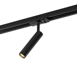 QAZQA Deckenstrahler|Aufbaustrahler*Moderner schwarzer Strahler für 1-phasiges Schienensystem - Iconic Ivy