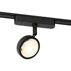 QAZQA Schlafzimmerlampen|Küchenlampen*Moderner schwarzer Strahler für 1-phasiges Schienensystem inkl. LED dreh- und schwenkbar - Magnetic Lance
