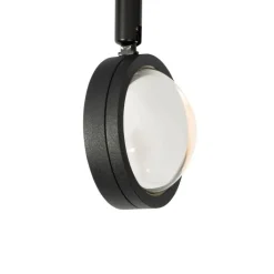 QAZQA Schlafzimmerlampen|Küchenlampen*Moderner schwarzer Strahler für 1-phasiges Schienensystem inkl. LED dreh- und schwenkbar - Magnetic Lance