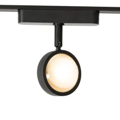 QAZQA Schlafzimmerlampen|Küchenlampen*Moderner schwarzer Strahler für 1-phasiges Schienensystem inkl. LED dreh- und schwenkbar - Magnetic Lance