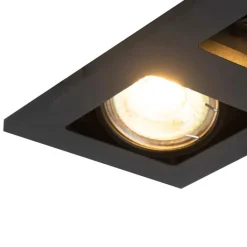 QAZQA Smarte Einbaustrahlers|Smarte Spots*Moderner Smart Einbau Spot schwarz inkl. 2 Wifi GU10 - Qure