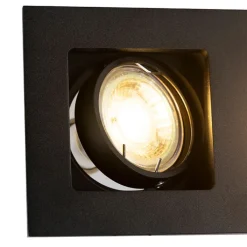 QAZQA Smarte Einbaustrahlers|Smarte Spots*Moderner Smart Einbau Spot schwarz inkl. 2 Wifi GU10 - Qure