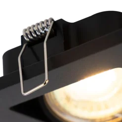 QAZQA Smarte Einbaustrahlers|Smarte Spots*Moderner Smart Einbau Spot schwarz inkl. 2 Wifi GU10 - Qure