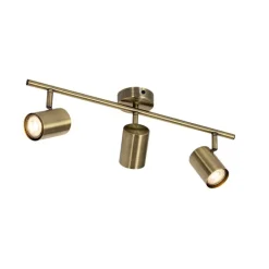 QAZQA Deckenstrahler|Aufbaustrahler*Moderner Spot aus Bronze, kippbar, 3-flammig – Jeana
