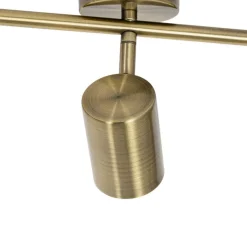 QAZQA Deckenstrahler|Aufbaustrahler*Moderner Spot aus Bronze, kippbar, 3-flammig – Jeana