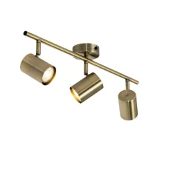 QAZQA Deckenstrahler|Aufbaustrahler*Moderner Spot aus Bronze, kippbar, 3-flammig – Jeana