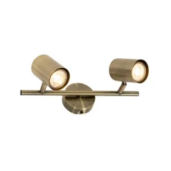 QAZQA Deckenstrahler|Aufbaustrahler*Moderner Spot aus Bronze, schwenkbar, 2-flammig – Jeana