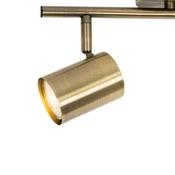 QAZQA Deckenstrahler|Aufbaustrahler*Moderner Spot aus Bronze, schwenkbar, 2-flammig – Jeana