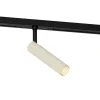 QAZQA Deckenstrahler|Aufbaustrahler*Moderner Spot Beige mit Schwarz für 1-phasiges Schienensystem - Slimline Uzzy