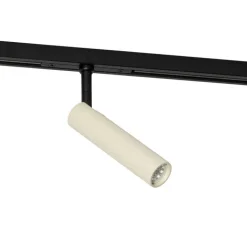 QAZQA Deckenstrahler|Aufbaustrahler*Moderner Spot Beige mit Schwarz für 1-phasiges Schienensystem - Slimline Uzzy