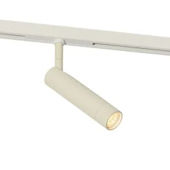 QAZQA Deckenstrahler|Aufbaustrahler*Moderner Spot Beige mit Weiß für 1-phasiges Schienensystem - Slimline Uzzy