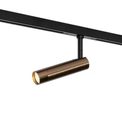 QAZQA Deckenstrahler|Aufbaustrahler*Moderner Spot Dark Bronze für 1-phasiges Schienensystem - Slimline Uzzy