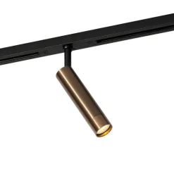 QAZQA Deckenstrahler|Aufbaustrahler*Moderner Spot Dark Bronze für 1-phasiges Schienensystem - Slimline Uzzy