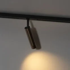 QAZQA Deckenstrahler|Aufbaustrahler*Moderner Spot Dark Bronze für 1-phasiges Schienensystem - Slimline Uzzy