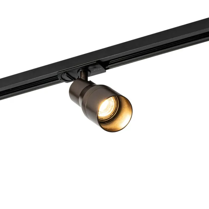 QAZQA Deckenstrahler|Aufbaustrahler*Moderner Spot Dunkelbronze für 1-phasiges Schienensystem - Iconic Kohua
