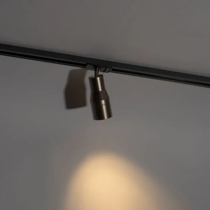 QAZQA Deckenstrahler|Aufbaustrahler*Moderner Spot Dunkelbronze für 1-phasiges Schienensystem - Iconic Kohua
