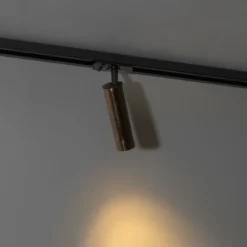 QAZQA Deckenstrahler|Aufbaustrahler*Moderner Spot Dunkelbronze für 1-phasiges Schienensystem 35mm - Iconic Jeana Luxe