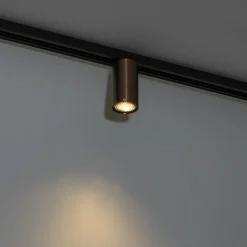 QAZQA Deckenstrahler|Aufbaustrahler*Moderner Spot Dunkelbronze für 1-Phasen-Schienensystem GU10 50mm - Iconic Ruby Honey